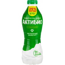 Биойогурт питьевой АКТИБИО Натуральный 1,8%, без змж, 870г в магазинах Лента