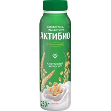Биойогурт питьевой АКТИБИО Злаки 1,6%, без змж, 260г в магазинах Лента