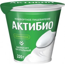 Биойогурт АКТИБИО Натуральный 3,5%, без змж, 220г в магазинах Лента
