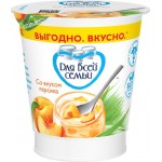 Продукт йогуртный ДЛЯ ВСЕЙ СЕМЬИ Персик 1%, без змж, 290г