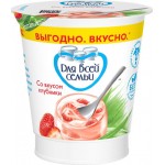 Продукт йогуртный ДЛЯ ВСЕЙ СЕМЬИ Клубника 1%, без змж, 290г