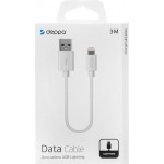 Дата-кабель DEPPA Usb – Lightning белый Арт. 72230, 3м