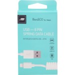 Кабель BORASCO Usb – 8-pin витой белый, черный, 2м