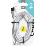 Кабель GAL 2647 Usb – 8-pin 2А, нейлоновый, 2м
