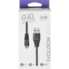 Кабель GAL USB A – 8pin, 2А, нейлон, 2м в магазинах Лента