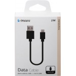 Дата-кабель DEPPA USB – micro USB, 2м, черный