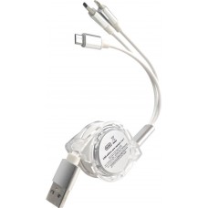 Кабель LENTEL USB 3в1, с выдвижным шнуром Арт. F201 в магазинах Лента