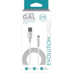 Кабель GAL USB A - 8pin 2,1A, 1,2м