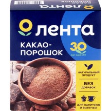 Какао-порошок ЛЕНТА натуральный, 100г в магазинах Лента Какао-порошок ЛЕНТА натуральный, 100г в магазинах Лента