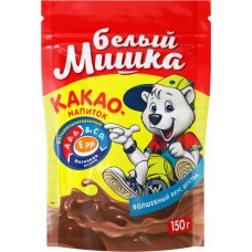 Какао-напиток растворимый БЕЛЫЙ МИШКА гранулированный, 150г в магазинах Лента
