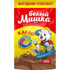 Какао-напиток растворимый БЕЛЫЙ МИШКА гранулированный, 500г в магазинах Лента
