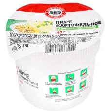 Пюре картофельное 365 ДНЕЙ с луком и сухариками быстрого приготовления, 40г в магазинах Лента