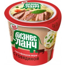 Пюре картофельное БИЗНЕС ЛАНЧ с говядиной, 40г в магазинах Лента
