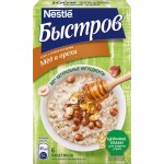 Каша БЫСТРОВ 5 злаков с медом и орехами быстрого приготовления, 240г