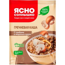Каша гречневая ЯСНО СОЛНЫШКО с грибами и жареным луком, 45г в магазинах Лента