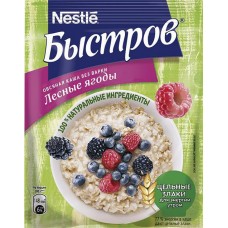 Каша овсяная БЫСТРОВ Лесные ягоды, не требующая варки, 40г в магазинах Лента