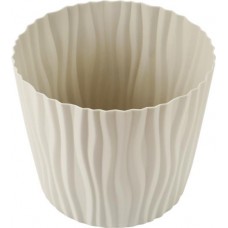 Кашпо для растений с вкладышем IDEA Волна d=16см 2л, кремовый, Арт. М3188 в магазинах Лента