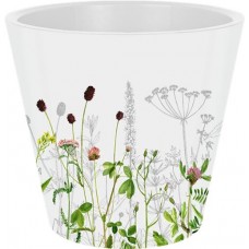 Горшок для цветов c дренажной вставкой INGREEN London Deco 3,3л d=19см, дизайн луговая трава, Арт. IG635110570 в магазинах Лента