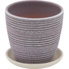 Горшок керамический с поддоном Халва-Л Крокус №1 d=12см 0,7л, сиреневый, Арт. КС-К1-200-54л в магазинах Лента