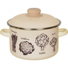 Кастрюля с крышкой СТАЛЬЭМАЛЬ цилиндрическая, эмалированная, деколь, 4л, в ассортименте в магазинах Лента