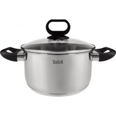 Кастрюля с крышкой TALLER Тиана нержавеющая сталь, 5.1л Арт. TR-11010 в магазинах Лента