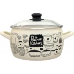 Кастрюля METROT Ретро, стеклянная крышка, сфера, эмалированная сталь, стеклянная крышка, 5.7л Арт. 350015 Кастрюля METROT Ретро, стеклянная крышка, сфера, эмалированная сталь, стеклянная крышка, 5.7л Арт. 350015