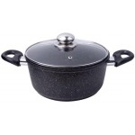 Кастрюля HOMECLUB Marble, литой алюминий, стеклянная крышка 3.3л Арт. HC-3K