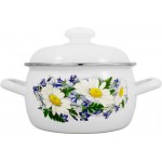 Кастрюля с крышкой ЛЫСЬВЕНСКИЕ ЭМАЛИ Белые ночи, сфера, эмалированная сталь 2л Арт. С-4210АП2/4