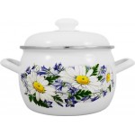 Кастрюля с крышкой ЛЫСЬВЕНСКИЕ ЭМАЛИ Белые ночи, сфера, эмалированная сталь 3.5л Арт. С-4213АП2/4