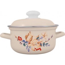 Кастрюля с крышкой ЛЫСЬВЕНСКИЕ ЭМАЛИ цилиндрическая, эмалированная сталь 1.5л Арт. С-1508АП2/4Жм в магазинах Лента