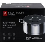 Кастрюля с крышкой PLATINUM CHOICE BY HOMECLUB, с крышкой, нержавеющая сталь, 6л