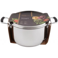 Кастрюля HOMECLUB Edition, нержавеющая сталь ручки, с силиконом, 5.5л в магазинах Лента
