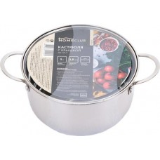 Кастрюля HOMECLUB Praсtic нержавеющая сталь, стекло, 3л в магазинах Лента