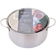 Кастрюля HOMECLUB Praсtic нержавеющая сталь, стекло, 5л в магазинах Лента