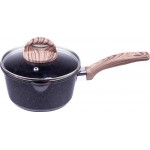 Ковш HOMECLUB Terra, литой, антипригарное покрытие, стеклянная крышка, 1.5л