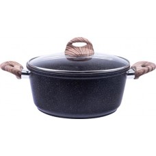 Кастрюля HOMECLUB Terra, литая, антипригарное покрытие, стеклянная крышка, 4л в магазинах Лента