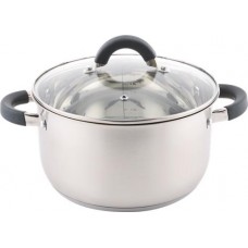 Кастрюля HOMECLUB Comfort, с силиконовыми ручками, нержавеющая сталь, индукция, 4.5л Арт. GS-6 в магазинах Лента