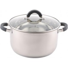 Кастрюля HOMECLUB Comfort, с силиконовыми ручками, нержавеющая сталь, индукция, 5.8л Арт. GS-7 в магазинах Лента