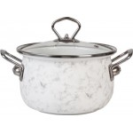 Кастрюля со стеклянной крышкой HOMECLUB White Marble эмалированная, 2.1л, Арт. WU-c1 Кастрюля со стеклянной крышкой HOMECLUB White Marble эмалированная, 2.1л, Арт. WU-c1