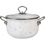 Кастрюля со стеклянной крышкой HOMECLUB White Marble эмалированная, 2.6л, Арт. WU-c2 Кастрюля со стеклянной крышкой HOMECLUB White Marble эмалированная, 2.6л, Арт. WU-c2