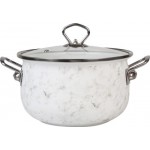 Кастрюля со стеклянной крышкой HOMECLUB White Marble эмалированная, 3.7л, Арт. WU-c3 Кастрюля со стеклянной крышкой HOMECLUB White Marble эмалированная, 3.7л, Арт. WU-c3