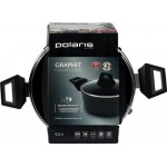 Кастрюля POLARIS Graphit, антипригарное покрытие, кованый алюминий, индукция, 4.2л Кастрюля POLARIS Graphit, антипригарное покрытие, кованый алюминий, индукция, 4.2л