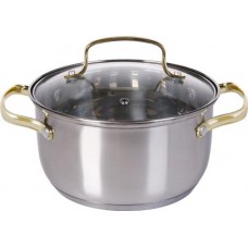 Кастрюля HOMECLUB Amethyst, с крышкой, нержавеющая сталь, индукция, 2л, Арт. GS-LG1 в магазинах Лента