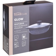 Жаровня HOMECLUB Glow, литой алюминий, со стеклянной крышкой, 4л, Арт. 1828-11-10-Л в магазинах Лента