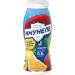 Напиток кисломолочный ИМУНЕЛЕ Мультифрукт 1,2%, без змж, 100г Напиток кисломолочный ИМУНЕЛЕ Мультифрукт 1,2%, без змж, 100г