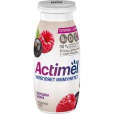 Напиток кисломолочный ACTIMEL Смородина, малина с цинком, обогащенный 1,5%, без змж, 95г в магазинах Лента