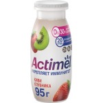 Напиток кисломолочный ACTIMEL Киви, клубника с цинком, обогащенный 1,5%, без змж, 95г Напиток кисломолочный ACTIMEL Киви, клубника с цинком, обогащенный 1,5%, без змж, 95г