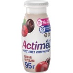Напиток кисломолочный ACTIMEL Вишня, черешня с цинком, обогащенный 1,5%, без змж, 95г Напиток кисломолочный ACTIMEL Вишня, черешня с цинком, обогащенный 1,5%, без змж, 95г