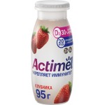 Напиток кисломолочный ACTIMEL Клубника с цинком, обогащенный 1,5%, без змж, 95г Напиток кисломолочный ACTIMEL Клубника с цинком, обогащенный 1,5%, без змж, 95г