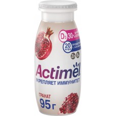 Напиток кисломолочный ACTIMEL Гранат с цинком, обогащенный 1,5%, без змж, 95г в магазинах Лента